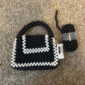 Cartera negra con perlas Kate Spade_nueva  original